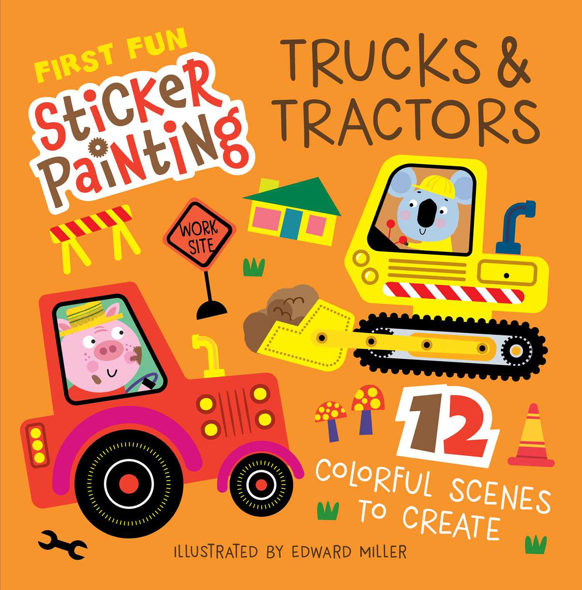 First Fun Sticker Painting: Trucks & Tractors