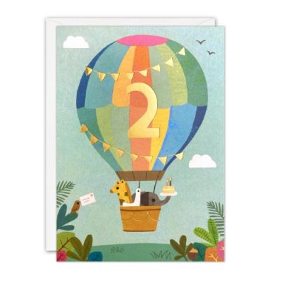 2 Hot Air Balloon Greeting Card