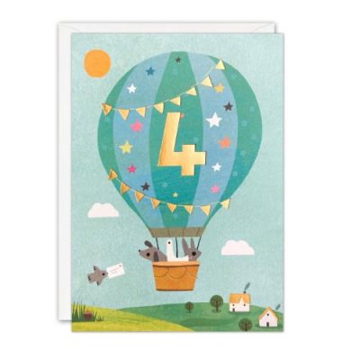 4 Hot Air Balloon Greeting Card