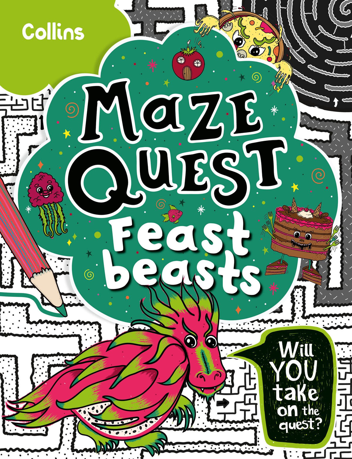 Maze Quest - Feast Beasts: Solve 50 Mazes in This Adventure Story for Kids Aged 7+