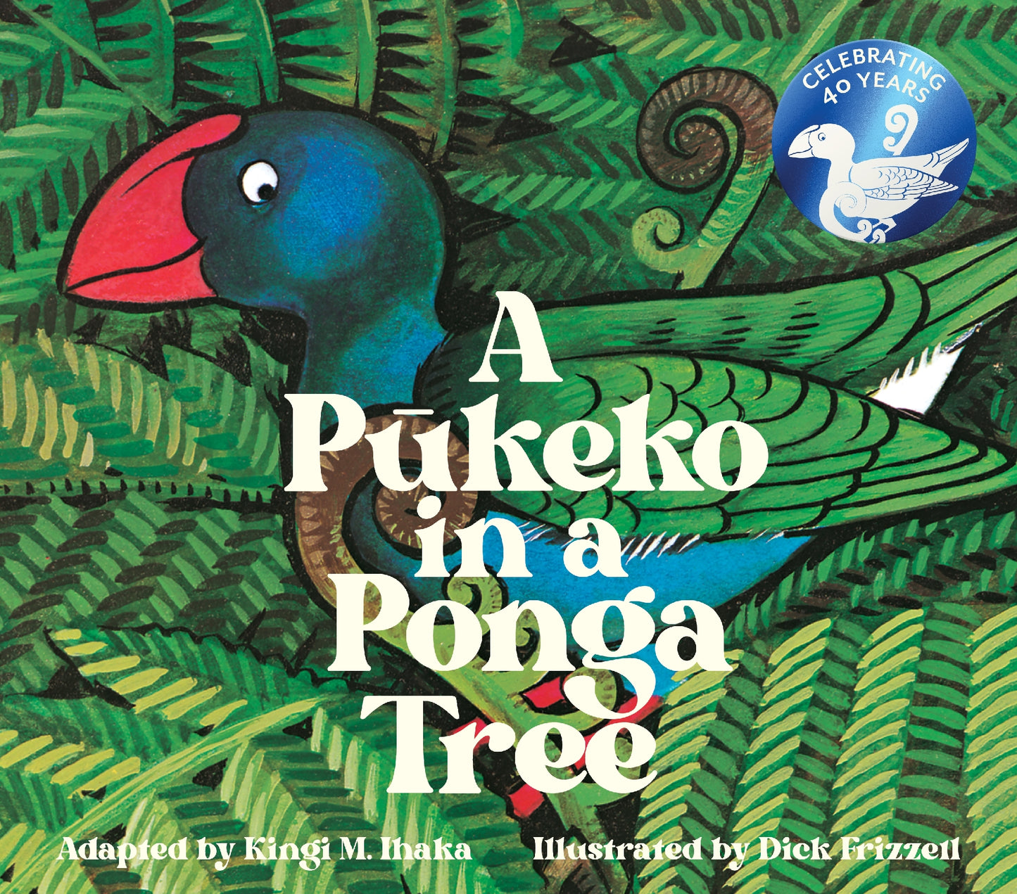 Pukeko In a Ponga Tree